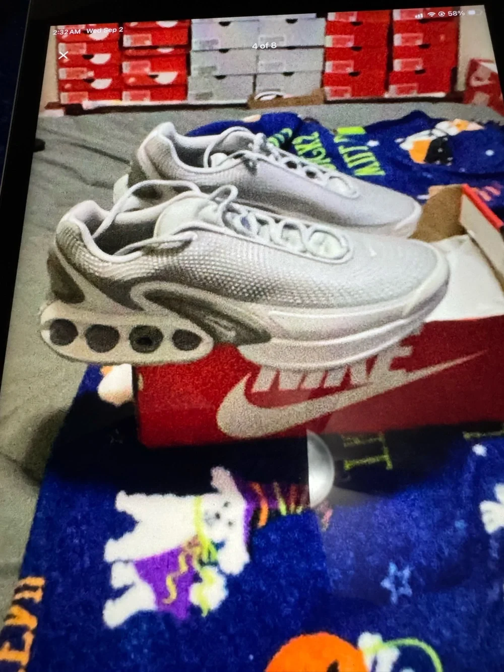 Mens Nike Air Max DN “grey wolf “ Light Grey Knit Athletic Sneakers